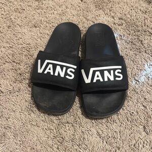 Vans Black and White Slide Sandals